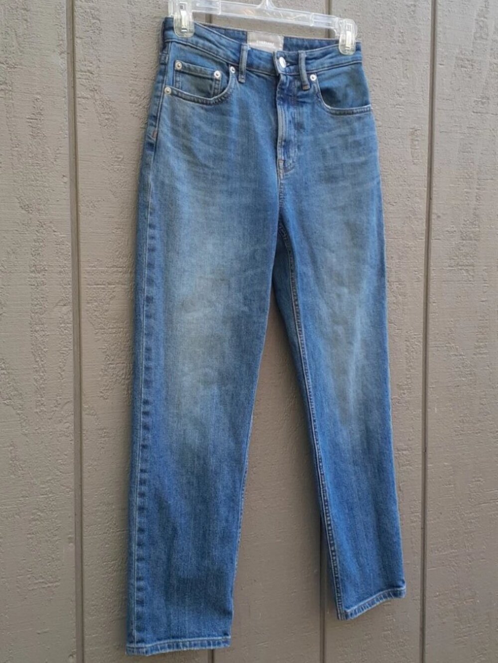 Everlane The High Rise Straight Jean 25 Ankle 25 x 26 Stretch Denim Sold Out XS
